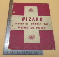 Wizard Automatic Hammer Mill Instruction Booklet E H Bentall And Co Paperback