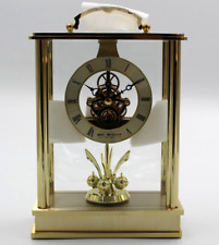 William Widdop Gold Skeleton Movement Pendulum Lantern Mantel Clock