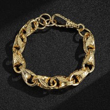 15mm Gold Tulip Bracelet with Albert Clasp 8/8.5 Inch