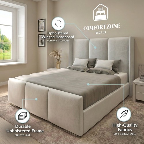 Ottoman winged panel bed - winged,