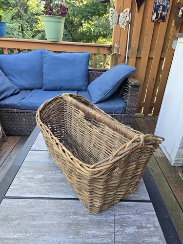 Vintage french woven wicker - vintage,