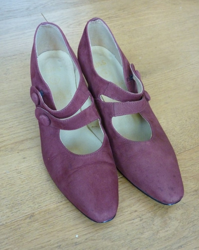 Burgundy suede shoes - , size