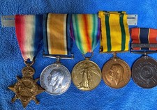 WW 1 TERRITORIAL,BWM, VICTORY, 15 STAR & Fire Brigade 10 Year LSGC Medal group