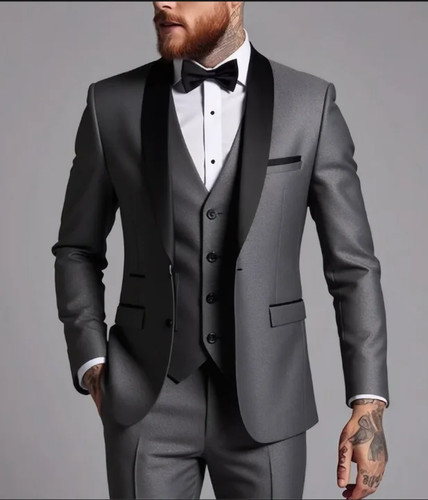 Mens piece tweed suit grey - suit,
