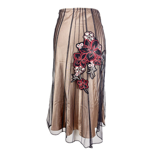 Coast floral mesh midi skirt - coast,
