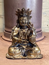 Chinese Ming Bronze Seated Bodhisattva Buddha Statue
