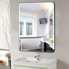 Rectangle Glass Frameless Mirror Vanity Beveled Edge Plain Bathroom Wall Mirrors