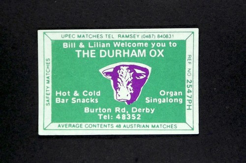 Matchbox label upec pub - matchbox,