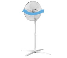 Pedestal Fan 16" Igenix DF1655 3 Speed adjustable Height 40W Oscillating White