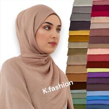 Luxury Super Soft COTTON SILK Maxi Hijab Scarves Headscarf Shawl Wrap 70 COLOURS