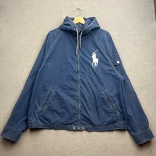 Vintage 90s Polo Ralph Lauren Jacket Men XL Big Pony Logo Hood Windbreaker 3