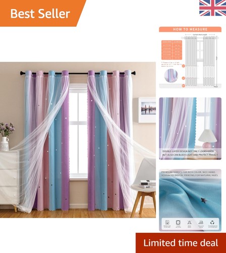 Rainbow bedroom curtains for - rainbow,