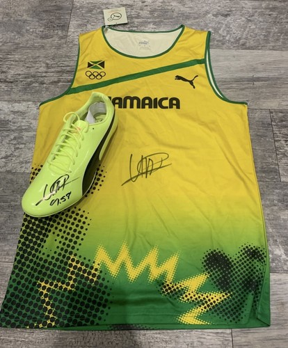 Usain bolt signed vest and - signed,