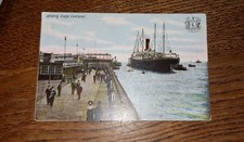 White Star Line Cymric turns in the Mersey original  postcard 1905
