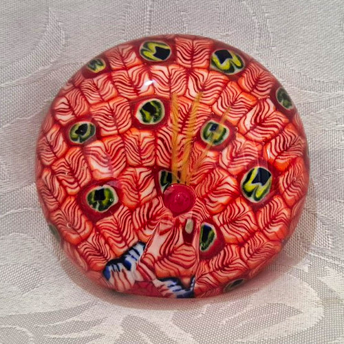 Vintage red millefiori art - vintage,