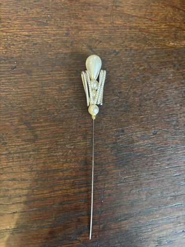 Vintage faux pearl hat - faux,