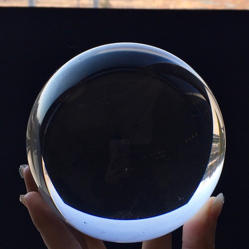 Clear quartz sphere negative - clear,