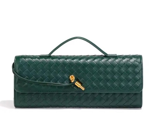 Vegan leather woven top handle - vegan,