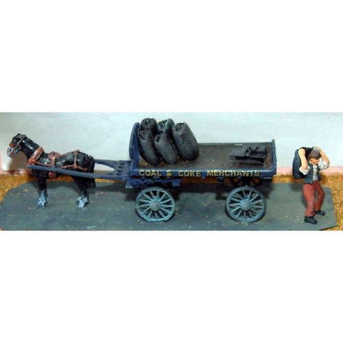 Horse drawn coal cart - coal,