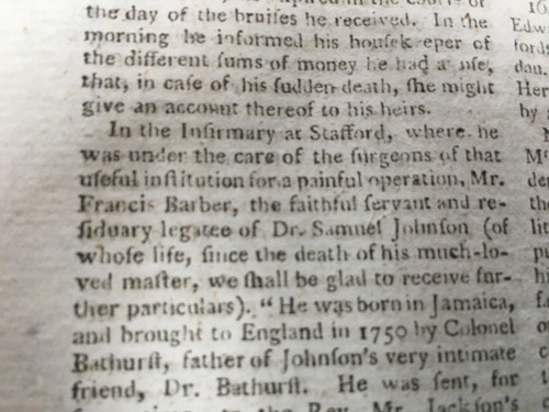 Francis barber slave jamaica - francis,