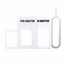 SIM CARD ADAPTER FOR ALL MOBILE PHONES 4 IN 1 PACK NANO STANDARD ADAPTOR UK F01