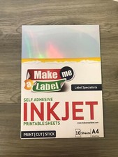 10 A4 Premium HOLOGRAPHIC Self