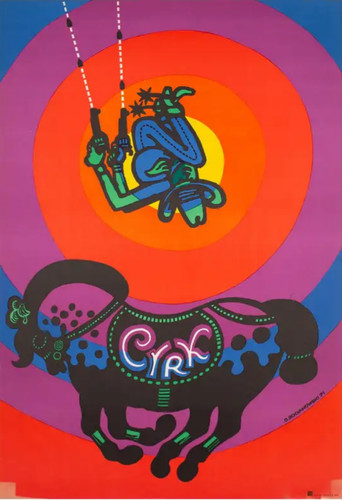 Psychedelic buffalo rider - psychedelic,