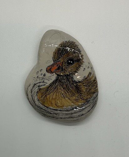 Hand painted stones and - painted,