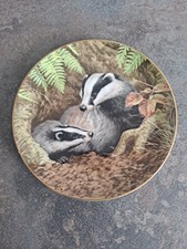 Forest Year Porcelain Plate Collection Badgers Collectors Studio 1983