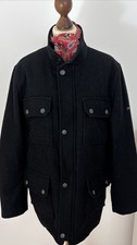 Ben Sherman Mens Size L Jacket Black Wool Mix Field Style Coat Mod 60’s Beatles