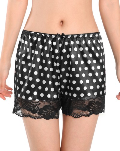 Satin french knickers frilly - satin,