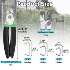 Hog Ring Pliers Kit with