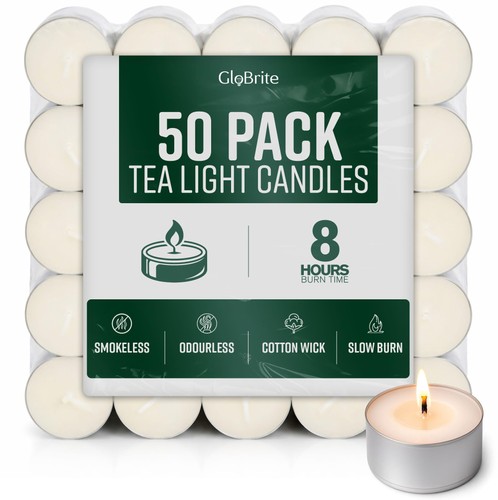 Globrite unscented tea lights - unscented,