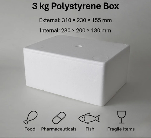 3kg polystyrene boxes bulk - polystyrene,