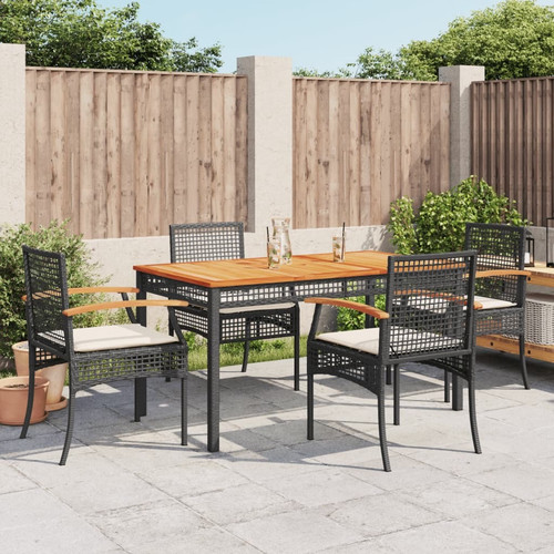 Garden dining set black - garden,