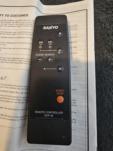 Sanyo scr remote control - scr-18,