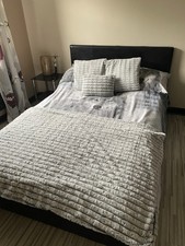 Black Faux Leather Small Double Bed