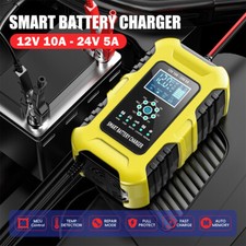 12V 24V Smart Automatic Car Motorcycle Battery Charger Pulse Repair LCD Display