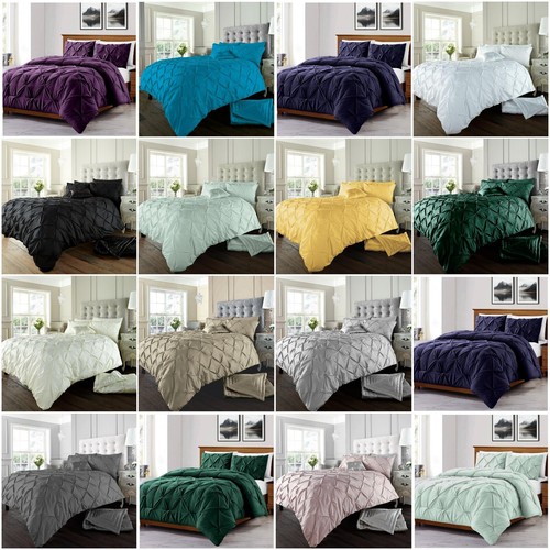 Pintuck pleated duvet quilt - pleated,