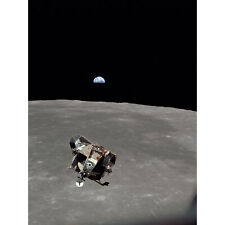 NASA Apollo 11 Mission Image Moon Limb Lunar Module Ascent Earth Huge Art Poster