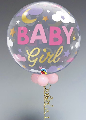 Inflated baby girl bubble - girl,