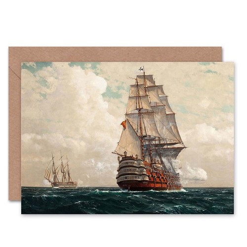 Painting seascape naval - seascape, diemer