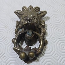 Vintage Retro Cast Brass Loin Door Knocker Door Hardware Victorian Style Decor