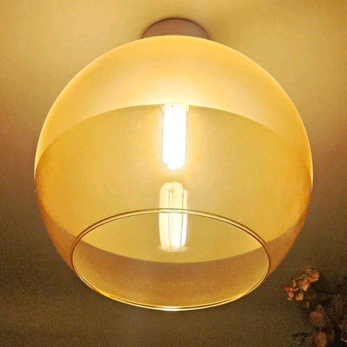 Round glass globe ceiling - round,