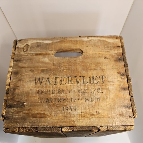 Vintage 1959 wooden crate - vintage,