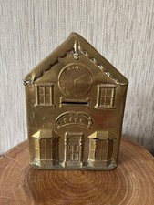 Antique Brass House Moneybox Bank