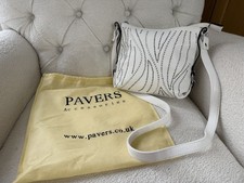 Pavers White Faux Leather Diamanté bag