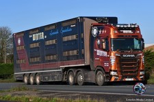 Truck Photo  Livestock KL & S Winter Scania S500 & Cattle Float KY67 YDR