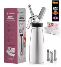 Finedine Professional 500ml Whipped Cream Dispenser Durable Metal Cream Whipper 