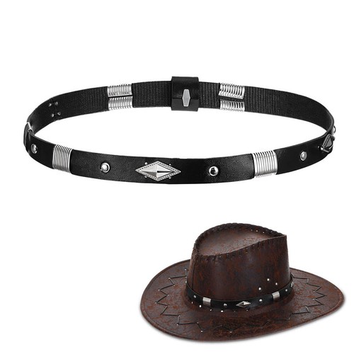 Leather cowboy hat - bands, for